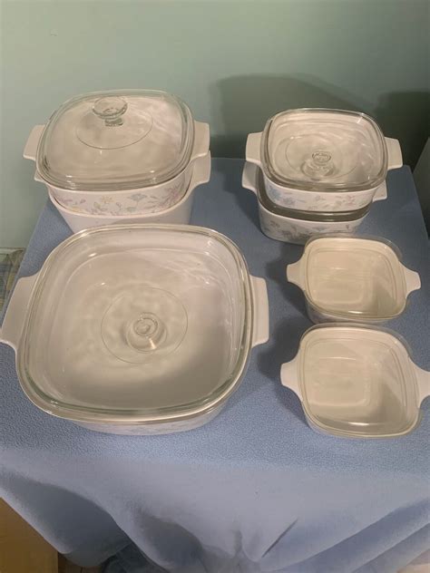 Vintage Corning Ware Pastel Bouquet Casserole Dishes Etsy