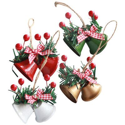 4 Pcs Xmas Bell Hanging Ornament Pendants Believe Wreath Decorate EBay