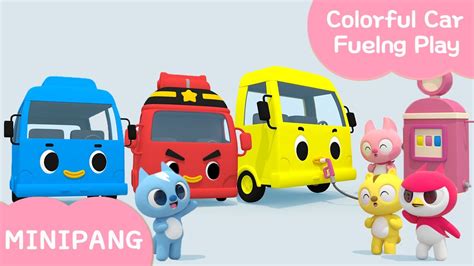 Learn And Sing With Miniforce Colorful Car Refueling Color Word