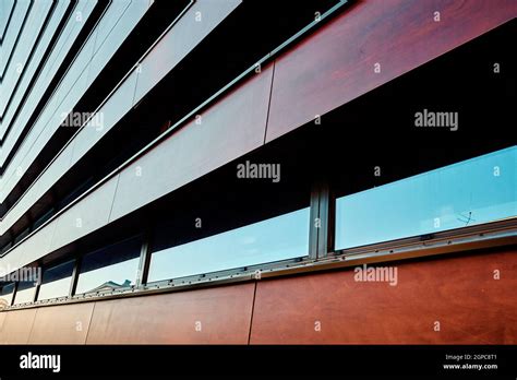 Facade Of Building With Geometric Pattern Modern Architecture