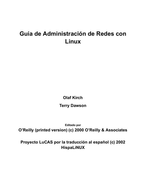 Administraci N De Redes Con Linux