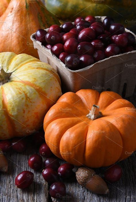 Fall Still Life With Cranberries Featuring Fall Autumn And