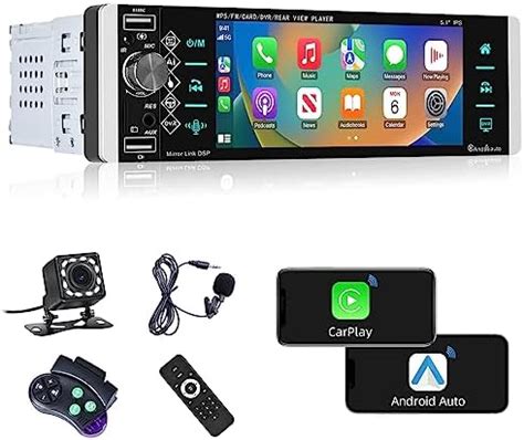 Podofo Radio Coche 1 DIN Con A Pple Carplay Y Android Auto 5 1