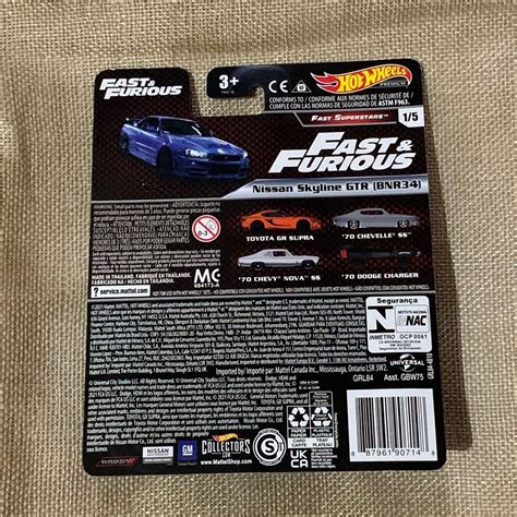 Hot Wheels Fast Furious Nissan Skyline GTR BNR Hobbies Toys Toys Games On Carousell