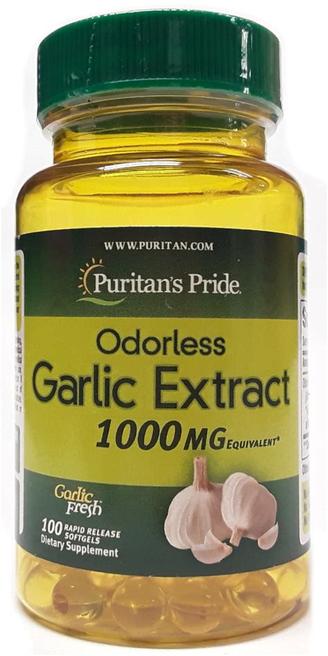 Puritan S Pride Odorless Garlic Extract Softgels