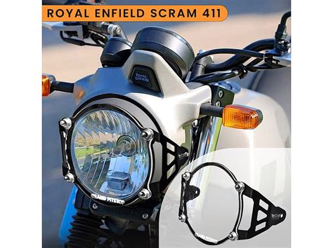 Buy Headlight Guard Black For Royal Enfield Scram 411 Online At Grandpitstop Hlg 1 B Rescram