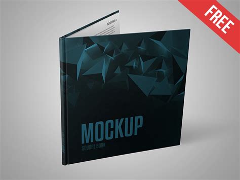 Square Book Free Psd Mockup By Mockupfree Co On Dribbble