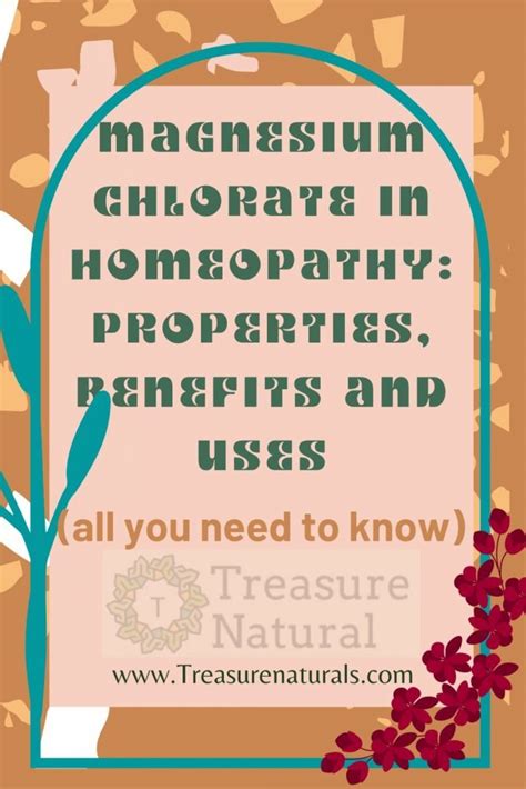 Magnesium Chlorate in homeopathy: properties, benefits and uses (all you need to know ...