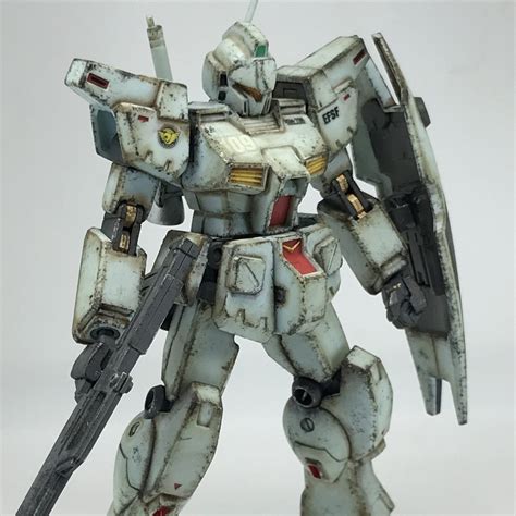 Hg ジムカスタム 無塗装 お手軽ウェザリング｜tamamaさんのガンプラ作品｜gunsta（ガンスタ）