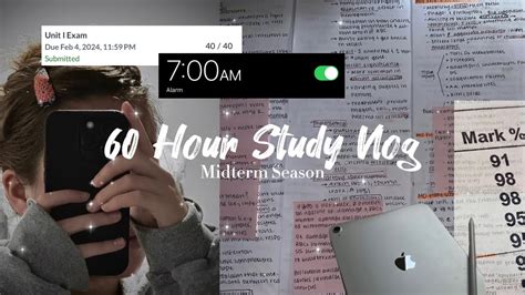 60 HR STUDY VlOG L Midterm Season Exams Lots Of Studying Note