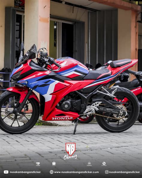 Sticker Motor Honda Cbr R All New Merah Tricolor Modifikasi Stiker