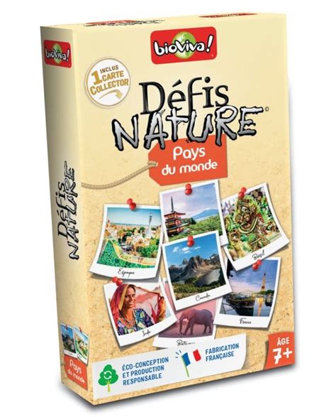 JEU DÉFIS NATURE PAYS DU MONDE JEUX DE SOCIÉTÉ Enfants 6 à 8 ans