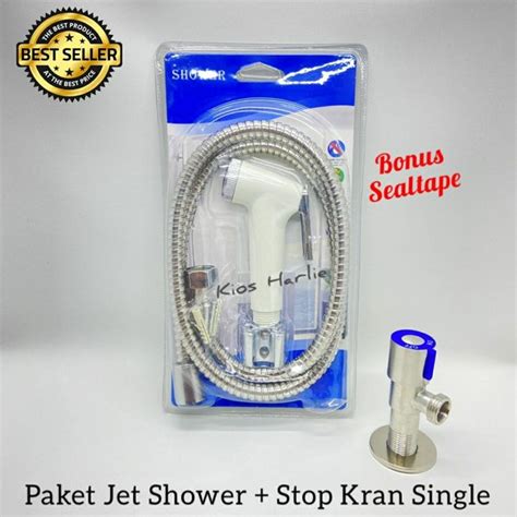 Jual Jet Shower Shower Cebok Plus Stop Kran Single Di Lapak Kios