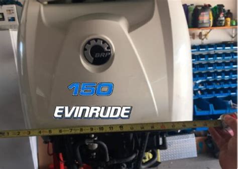 Evinrude V6 E Tec Usa Tear 115 300 Blue Outboard Decal Set Kit E Man Ink