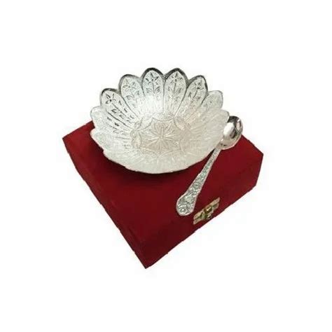 Lotus Flower Shaped Silver Plated Brass Bowl At Rs Set Silver