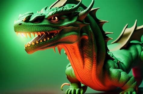 Premium Photo Dragon Fantastic Monster Big Scary Creature Generative Ai