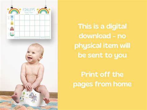 Kids Toddler Potty Reward Chart Printable Toilet Training - Etsy