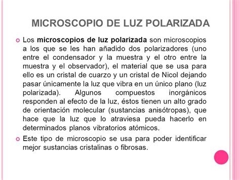 Dominio Millas Clasificaci N Microscopio De Luz Polarizada Ventajas Y