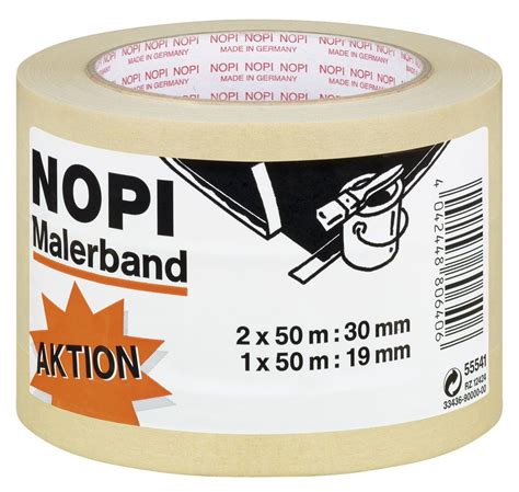 Nopi® Klebeband Malerkrepp 19mm30mmx50m Set 3 Rollen Bei Edingershopsde