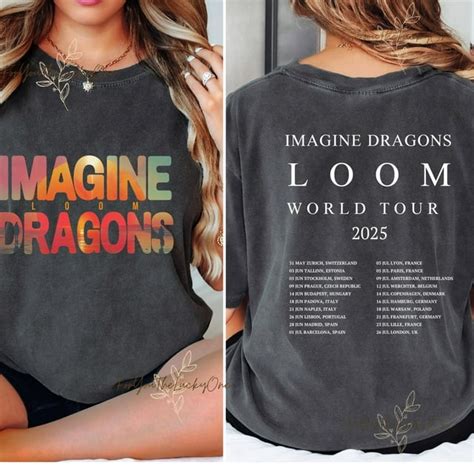 Imagine Dragons Band Merch Gift Imagine Dragons Loom Tour 2024 TShirt ...