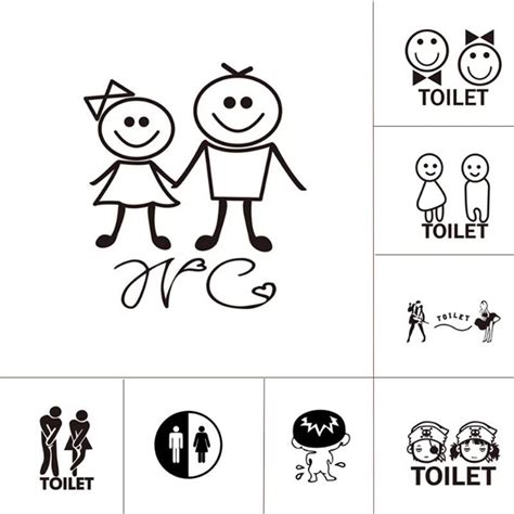 Jual Stiker Dinding Toilet Wall Cutting Sticker Pintu Toilet Kamar