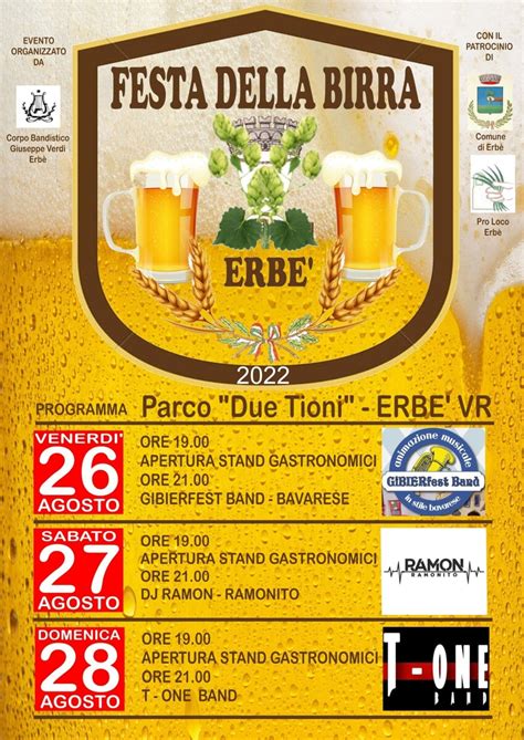 La Festa Della Birra Ad Erb Dal Al Agosto