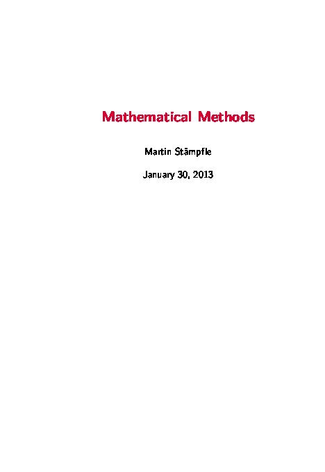 Mathematical Methods Pdf Pdfcoffee