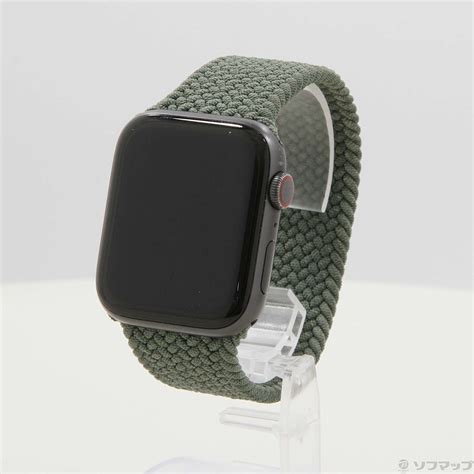 【中古】apple Watch Series 6 Gps Cellular 44mm スペースグレイアルミニウムケース インバネスグリーン