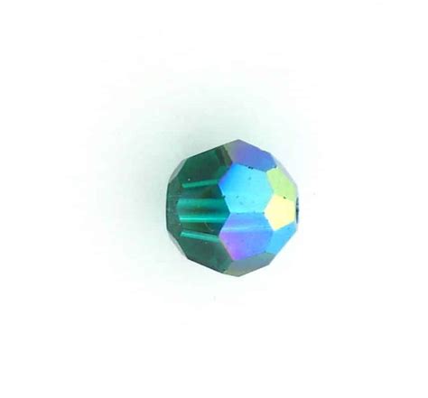 5000 3mm Swarovski Round Crystal Emerald AB Crystal Findings