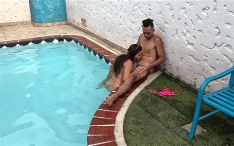 The Neighbor Gets Horny And End Up Fucking The Complex S Jacuzzk By