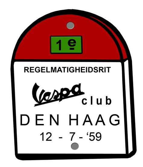 187 Vespa Club Den Haag Sticker Scooterproducts