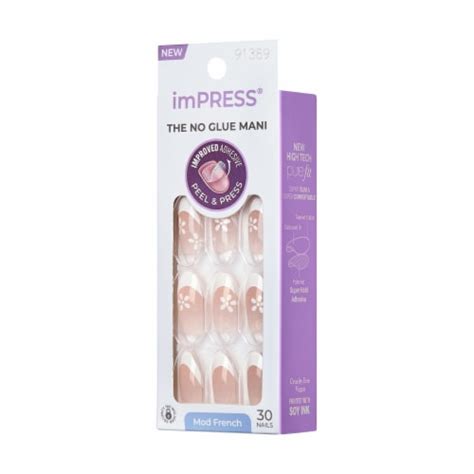 Kiss Impress® No Glue Mani Press On Nails Fearless 30 Ct Fred Meyer