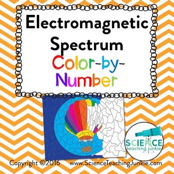 Electromagnetic Spectrum Color By Number By Science Teaching Junkie Inc