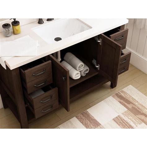 Allen Roth Kingscote 48 In Espresso Single Sink Bathroom Vanity With