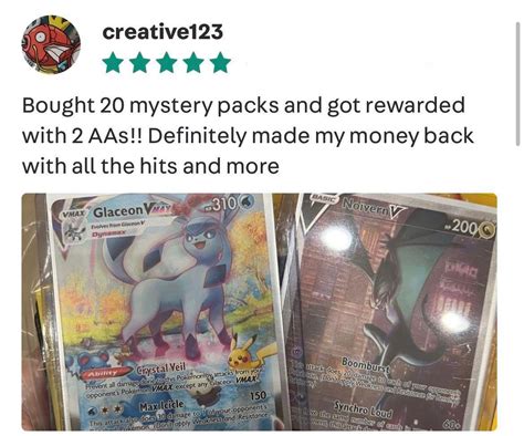 Guaranteed AA Pokemon Mystery Packs AA Booster Packs Fullart FA