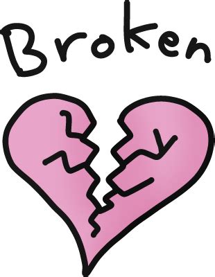 broken heart | Free Hand Drawn Clipart Illustrations - Tegaky