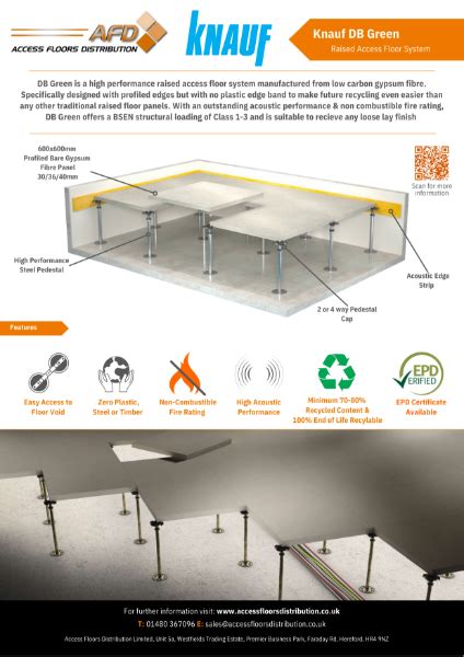 Knauf Db Green Raised Access Floor System Afd Datasheet Access Floors