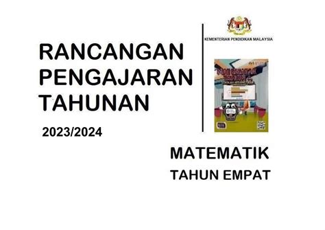 RPT MATEMATIK TAHUN 4 2023 2024 Pdf