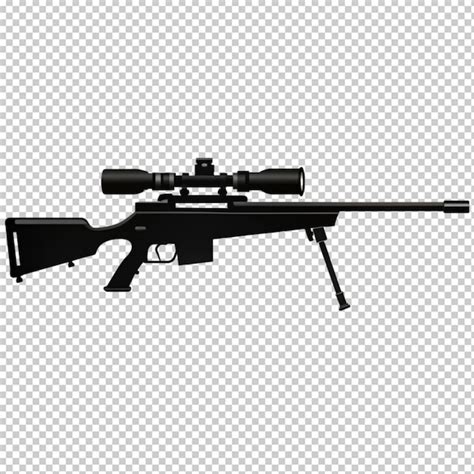 Sniper Rifle Silhouette Firearm Premium Ai Generated Psd