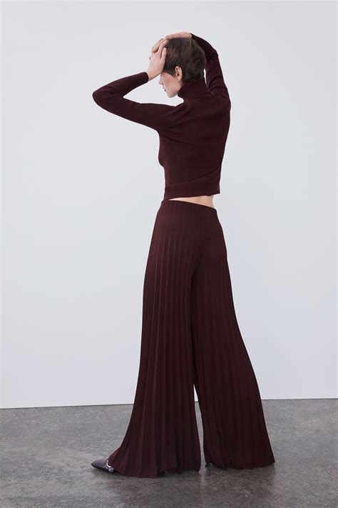 Pleated Wide Leg Pants From Zara Xl Wide Leg Pants Pants Pleated