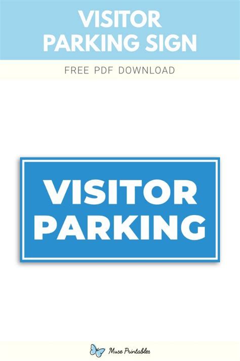 Printable Visitor Parking Sign Template Parking Signs Signs Sign