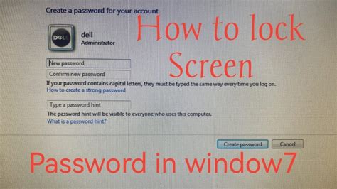 How To Set Passwords On Computer Or Laptop How To Lock Screen With Password In Windows 7