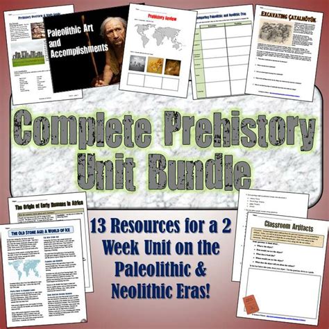 Prehistory Unit Plan Bundle Projects Activities On Ancient