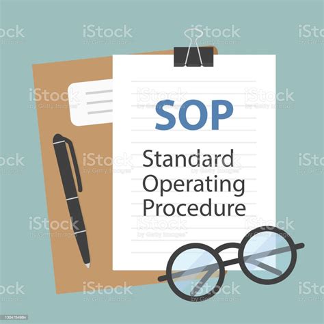 Sop 표준 운영 절차 문서 텍스트 지침서에 대한 스톡 벡터 아트 및 기타 이미지 지침서 작동하기 일과 Istock