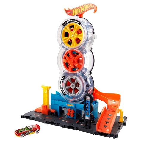 Pista Hot Wheels Super Loja De Pneus Carrinho Hdp Mattel Real Brinquedos