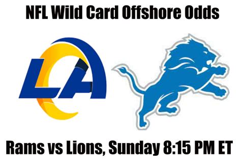 NFL Wild Card L A Rams Vs Detroit Lions NFL Offshore Betting Odds