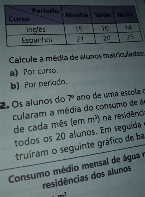 O Quadro A Seguir Mostra O N Mero De Alunos Matriculados Nos Per Odos