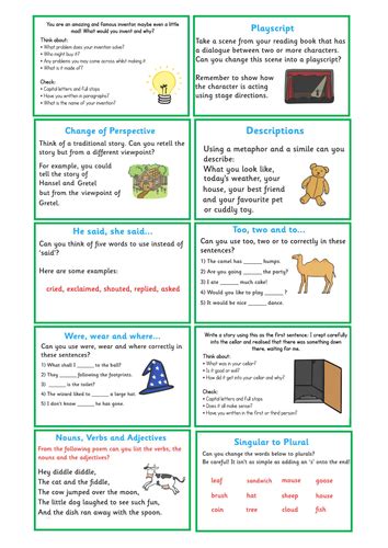 Challenge Cards Writing Teaching Resources