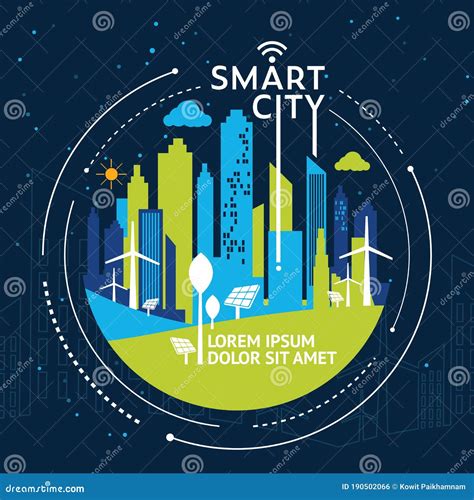 Smart City Modern City Concept Design Vector Illustration Stock Vector Illustration Of