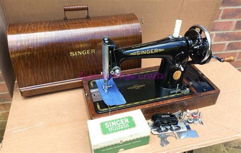 Singer K Vintage Hand Crank Sewing Machine With Buttonhole Etsy